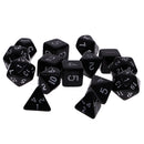Acrylic Multi Sided Dice Games D&D RPG Game Board Game Party w/ Bag Black