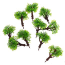 10pcs Model Light Green Trees Layout Train Landscape Scenery 1:100 HO Scale