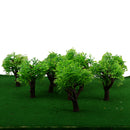 10pcs Model Light Green Trees Layout Train Landscape Scenery 1:100 HO Scale