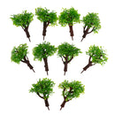 10pcs Model Light Green Trees Layout Train Landscape Scenery 1:100 HO Scale