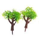 10pcs Model Light Green Trees Layout Train Landscape Scenery 1:100 HO Scale