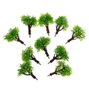 10pcs Model Light Green Trees Layout Train Landscape Scenery 1:100 HO Scale