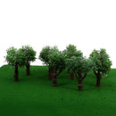 10pcs 1:100 Scale Model Green Trees Layout Train Railway Landscape Scenery