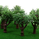 10pcs 1:100 Scale Model Green Trees Layout Train Railway Landscape Scenery
