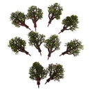 10pcs Model Dark Green Trees Layout Train Landscape Scenery 1:100 HO Scale