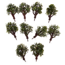 10pcs Model Dark Green Trees Layout Train Landscape Scenery 1:100 HO Scale