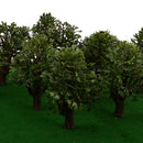 10pcs Model Dark Green Trees Layout Train Landscape Scenery 1:100 HO Scale