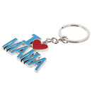 I Love Mama Pendant Key Ring Keychains Kids Xmas Gifts Keychain Kid Blue Red