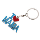 I Love Mama Pendant Key Ring Keychains Kids Xmas Gifts Keychain Kid Blue Red