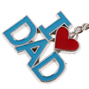 I Love Dad Pendant Key Ring Keychains Kids Xmas Gifts Keychain Kid Blue Red