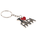Key Chain Ring I Love Papa Pendant Collectable Novelty Children Black Red