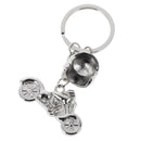 Motorcycle Pendant Key Ring Keychains Kids Xmas Gifts Keychain Kid Silver