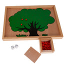 Wooden Montessori Mathematics Material Apple Tree Counting Apples Game Kids Early Learning Educational Toy