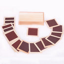 Wooden Montessori Sensorial Material Rough and Smooth Boards Kids Early Tactile Touch Learning Educational Toy Set