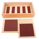 Wooden Montessori Sensorial Material Rough and Smooth Boards Kids Early Tactile Touch Learning Educational Toy Set