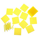 Montessori Mathematics Material Set - 1 Thousand Beads Cube, 10 Hundred Beads Square, 10 Ten Beads Bar, 10 Beads