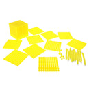 Montessori Mathematics Material Set - 1 Thousand Beads Cube, 10 Hundred Beads Square, 10 Ten Beads Bar, 10 Beads