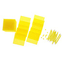Montessori Mathematics Material Set - 1 Thousand Beads Cube, 10 Hundred Beads Square, 10 Ten Beads Bar, 10 Beads