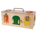 Wooden Montessori Practical Life Material Little Lock Box Kids Early Educational Training Toy Gift