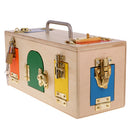 Wooden Montessori Practical Life Material Little Lock Box Kids Early Educational Training Toy Gift