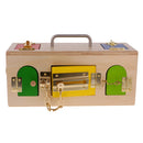 Wooden Montessori Practical Life Material Little Lock Box Kids Early Educational Training Toy Gift