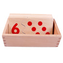 Wooden Montessori Mathematics Material 1-10 Numbers Matching Game Puzzles Kids Early Learning Educational Toy