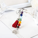 Chakra Balancing Keyring Key Chain Energy Yoga Tassel Pendant Collectibles