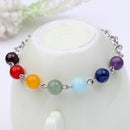 Multi-color Buddha Reiki Chakra Healing Energy Bracelet Beads Spiritual Gift