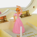 Musical Jewelry Box Heart-shaped Music Box With Dancing Lovely Girl Yellow