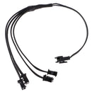Flexible Splitter Cable Connector For EL Wire Christmas Tree Car Decor Party Decoration Black 4 In 1