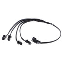 Flexible Splitter Cable Connector For EL Wire Christmas Tree Car Decor Party Decoration Black 4 In 1