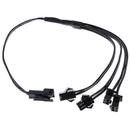 Flexible Splitter Cable Connector For EL Wire Christmas Tree Car Decor Party Decoration Black 4 In 1