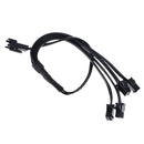 Flexible Splitter Cable Connector For EL Wire Christmas Tree Car Decor Party Decoration Black 4 In 1