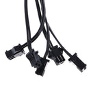 Flexible Splitter Cable Connector For EL Wire Christmas Tree Car Decor Party Decoration Black 5 In 1