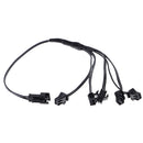 Flexible Splitter Cable Connector For EL Wire Christmas Tree Car Decor Party Decoration Black 5 In 1