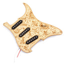 Maple Wood Prewired 3 Single Coil Pickguard SSS for Fender ST Strat Guitar