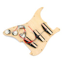 Maple Wood Prewired 3 Single Coil Pickguard SSS for Fender ST Strat Guitar