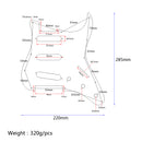 Maple Wood Prewired 3 Single Coil Pickguard SSS for Fender ST Strat Guitar