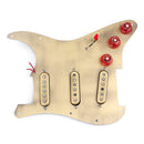 Bronze Prewired Loaded 3 Single Coil Pickups Pickguard SSS for Fender Guitar