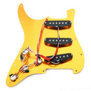 Gold Prewired Loaded 3 Single Coil Pickups Pickguard SSS for Fender Guitar
