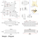Prewired 3-ply Pickguard Scratchplate SSH for Fender ST Stratocaster Guitar