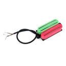 Dual Hot Rail Guitar Humbucker Pickup for Fender ST Strat Stratocaster Electric Guitars Pink & Green