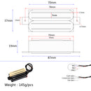 Dual Hot Rail Guitar Humbucker Pickup for Fender ST Strat Stratocaster Electric Guitars Black & Cream