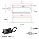 Dual Hot Rail Guitar Humbucker Pickup for Fender ST Strat Stratocaster Electric Guitars Black
