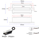 Dual Hot Rail Guitar Humbucker Pickup for Fender ST Strat Stratocaster Electric Guitars Black & White
