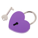 Set Of Vintage Heart Shape Padlock With Key Backpack Travel Gym Supplies Travel Accessory Purple