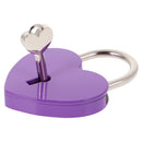 Set Of Vintage Heart Shape Padlock With Key Backpack Travel Gym Supplies Travel Accessory Purple