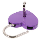 Set Of Vintage Heart Shape Padlock With Key Backpack Travel Gym Supplies Travel Accessory Purple