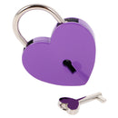 Set Of Vintage Heart Shape Padlock With Key Backpack Travel Gym Supplies Travel Accessory Purple