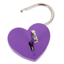 Set Of Vintage Heart Shape Padlock With Key Backpack Travel Gym Supplies Travel Accessory Purple